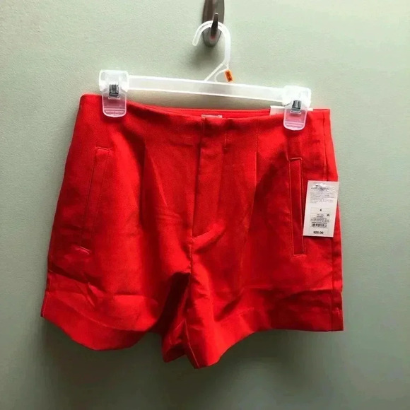 Red Midi Shorts - Picture 1 of 7